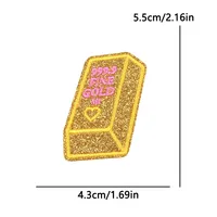 Patchs thermocollants personnalisés de haute qualité, brodés de paillettes roses, motifs dollar, billets et barres d'or, avec logo, pour veste, vente en gros