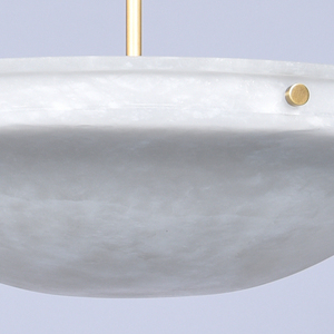 Luxury Natural Alabaster Bowl Chandelier Custom Brass Pendant <b>Ceiling</b> <b>Light</b> for Hotel Villa Dining Room Project Lighting - Product Image 5