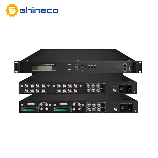 Digital IPTV Transmodulator( DVB-S2 Tuner Input, 4 DVB-C QAM Output)