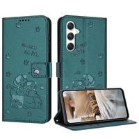 Étui portefeuille en cuir motif chat adorable pour Samsung Galaxy S26 Plus S25 Ultra Edge FE A27 A37 A57 A07 A06 A16 A26 A26 A36 A56 Housse à rabat