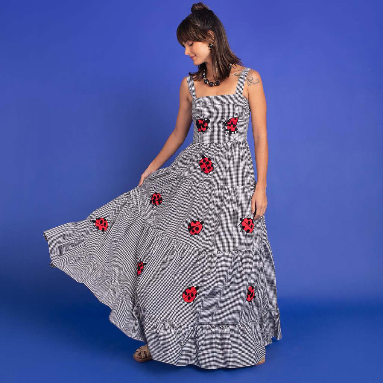 Loveda New Arrival Holiday Beach Halter Backless Long Dress