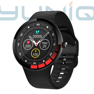 Yuniq pulseira de 22mm bis certificada, pulseira 1.75 full screen ecg, temperatura corporal, smartwatch esportivo e3