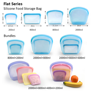 Sac de conservation alimentaire multifonctionnel pliable en silicone platine pur 800ML 400ML 200ML, bonne étanchéité, sacs à sandwich, <span class=keywords><strong>pochette</strong></span> sous vide - Product Image 6