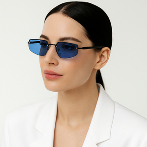 Occhiali Superhot 24211 moda 2025 retrò alla moda di lusso rettangolari mezze montatura occhiali da sole - Product Image 2