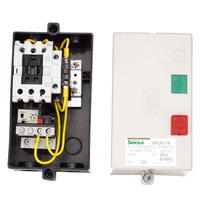 Contacteur de moteur magnétique de démarrage AC 380V LE1 QCX2 220V avec interrupteur 5kW, bouton DOL, relais de phase 50, 25A 32 5HP, Chine