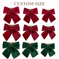 Décoration de Noël personnalisée en velours, grand nœud rouge, vert et or pour sapin, couronne, guirlande, escalier – Vente en gros