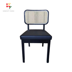 Ristorante mobili in <span class=keywords><strong>Rattan</strong></span> nero sedia da pranzo tavolino in legno sedia da pranzo - Product Image 3
