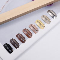 Vente en gros de pinces à perruque en métal à 9 dents pour perruque Clips d'extension de cheveux pour perruque Accessoires de postiche