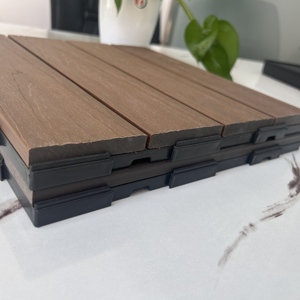 Açık Kahve Rengi Kendin Yap WPC Döşeme Karoları Korozyon Önleyici Antioksidan Dış Mekan SPVC Zemin Ahşap Plastik Malzemeli Dış Cepheler İçin - Product Image 4