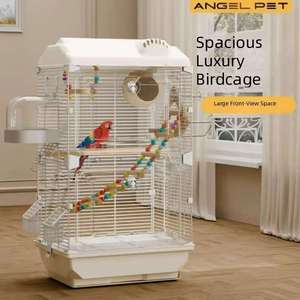 Papağan Kuş Kafesi Manzarası Akrilik Xuanfeng Şakayık İşlemeli Göz Büyük Villa Avrupa Tasarımı - Product Image 1