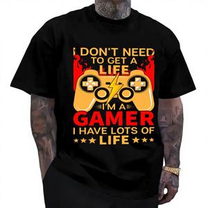 Unisex Funny Double-Stitched Seams <b>T</b>-<b>Shirt</b> Essentials Top for <b>Dad</b> Basic Mens E-Sports Wear Perfect Gift Made in USA - Product Image 1