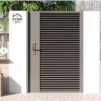 Portail battant moderne et compétitif de 6 pieds en aluminium thermolaqué pour entrée principale de villa résidentielle