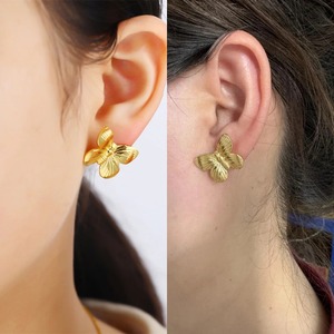 1 par de pendientes de mariposa dorados de acero inoxidable para mujer y niña, pendientes elegantes de verano impermeables para fiesta en la playa, pendientes diarios, regalo de joyería - Product Image 5