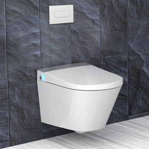 โถสุขภัณฑ์อัจฉริยะแบบแขวนผนังเซรามิกพร้อมไฟ LED สำหรับผู้สูงอายุ - Product Image 2