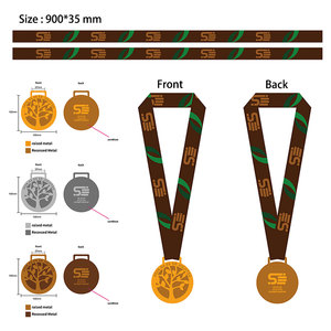 Médailles de finisseur de marathon en bois et bambou, gravées et imprimées en couleur, personnalisées, vente en gros du fabricant - Product Image 3