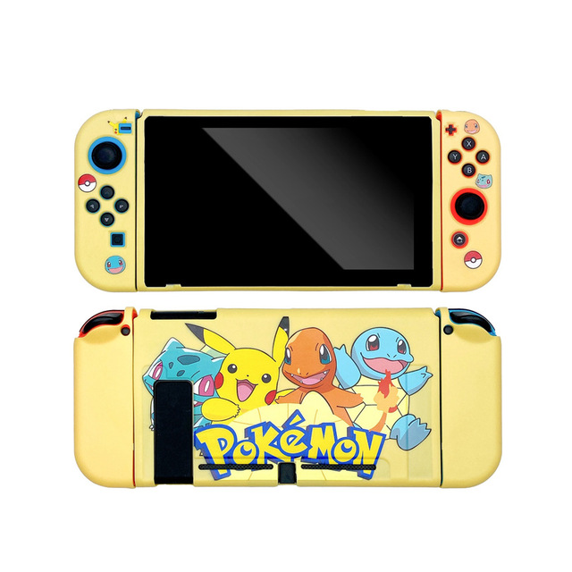 Anime Cartoon Cute Poke Pikachu Switch Case Anti-Fall Wear-Resistant Protective Case Game Console Cover Wholesale Switch Case