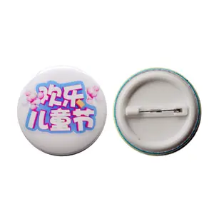 New Product Anime Character Button Pins 3d Changing Flip Tinplate Badges
