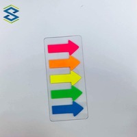 Étiquette autocollante en PET transparente sans blocage de texte, inscriptible, avec languettes, bloc-notes promotionnel pour le bureau et la maison