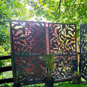 Paneles de Metal Artísticos, Pantallas de Acero Corten para Jardín, Pantallas Decorativas de Privacidad para Exteriores con Corte Láser - Product Image 2