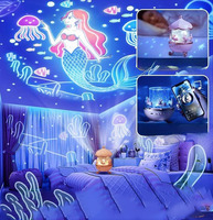 Projecteur d'étoiles intelligent pour la maison, veilleuse, lampe de galaxie contrôlée par application, avec carrousel rotatif, modes romantiques pour la chambre à coucher