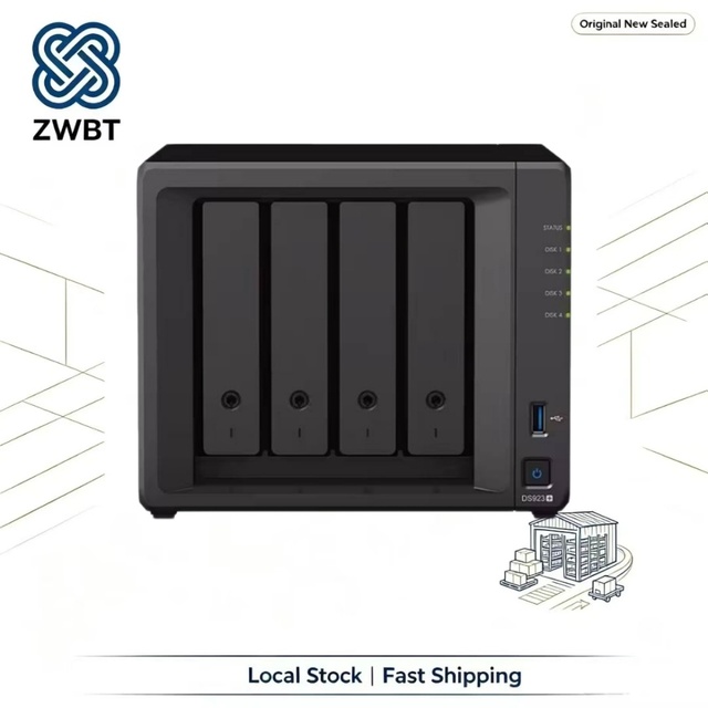DS925+ New Original Sy  NoLogy 4 Bay Tower NAS AMD Ryzen V1500B Dual M.2 NVMe Cache Dual 2.5G RJ45 Diskless Storage