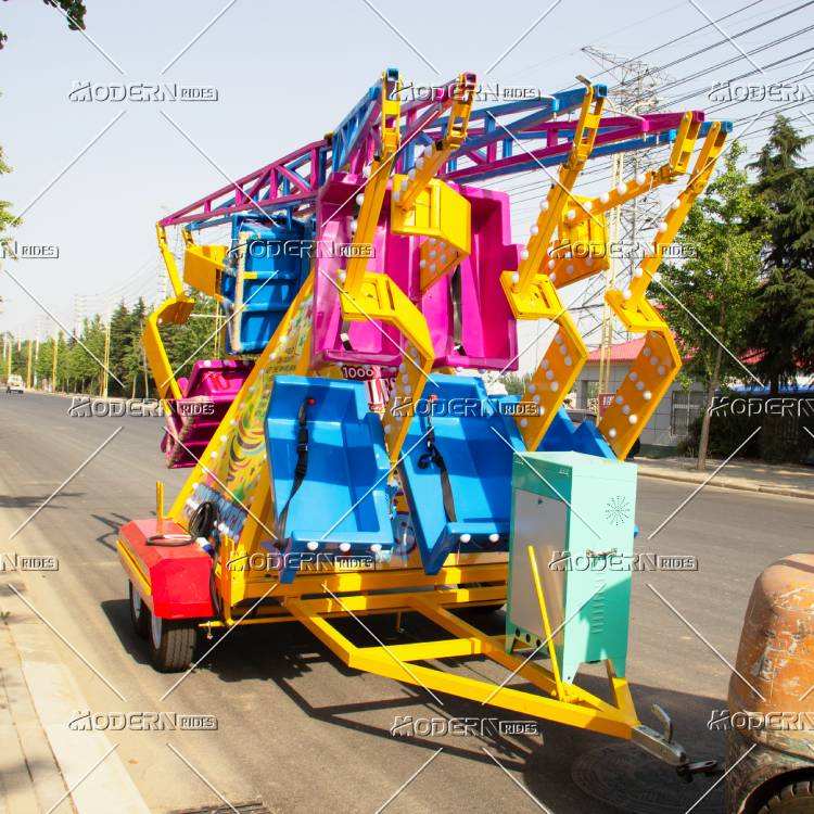 Portable and Foldable Flying Chair Funfair Rides with Trailer Manege ...