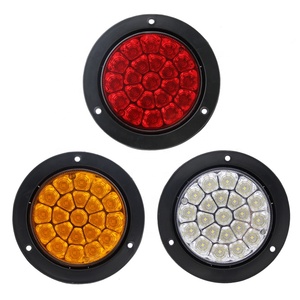 4 Inch Nhựa Nhà Ở Xe Tải Trailer LED Ánh Sáng Vòng Đuôi Lần Lượt Phanh Xếp Lần Lượt Tín Hiệu Dừng Ánh Sáng Xe Buýt Trường - Product Image 1