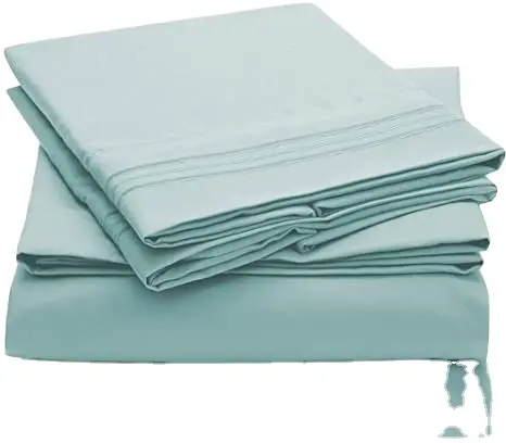 Solid Color Medical Hospital 100% Polyester Microfiber Fabric Bed Sheet Sets