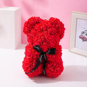 AYOYO 25cm Rose étreignant Ours Simulation <span class=keywords><strong>Fleur</strong></span> En Gros Cadeau Créatif Mousse Poupée Saint Valentin Cadeau - Product Image 2
