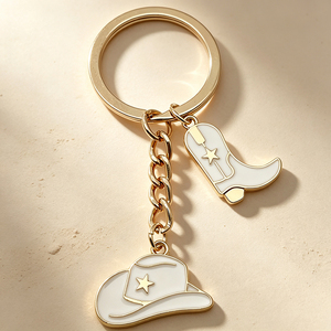 Embossed Western Cowboy <b>Keychain</b> Zinc Alloy Vintage Metal Key Ring <b>Custom</b> Logo Cowboy Pendant Wholesale - Product Image 3