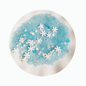 Perle acrylique bleue mélangée argile polymère flocons de neige tranches ciel pour noël Slime Nail Art Shaker embellissements - Product Image 2