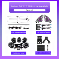 Kit d'éclairage intérieur de voiture 64 couleurs pour Mercedes Benz Classe A W176 Classe B W246 CLA C117 GLA X156 Accessoires d'éclairage Décoration