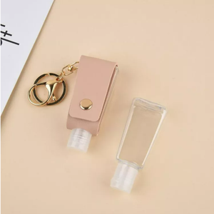 Xách Tay Keychain Tay Khử Trùng Chủ Đơn Giản Khử Trùng Chai Trường Hợp PU Da Tua Móc Chìa Khóa - Product Image 6