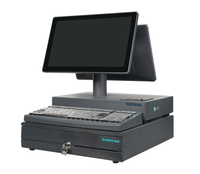 Tout en un écran tactile pos machine système pos avec imprimante windows os