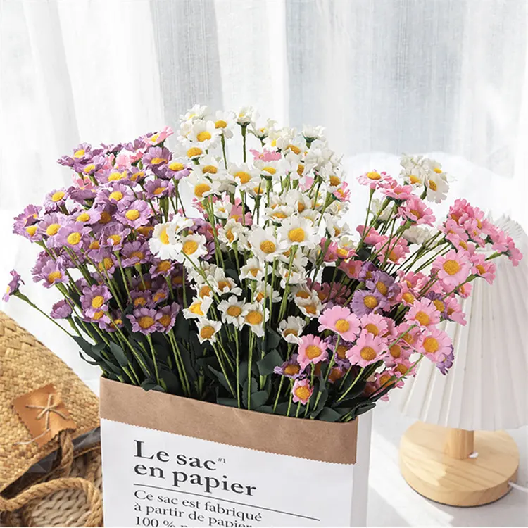 Kunstbloemen Nep Daisy Enkele Zijden Bloemen Plastic Struiken Planten Voor Indoor Buiten Home Keuken Decor