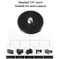 Pour Go Pro Mounts support de guidon de vélo adaptateur de filetage vis 1/4 ''Mini 1' 'rotule caméra trépied support pour gopro Hero