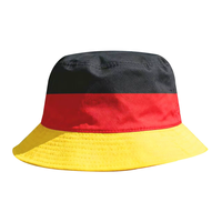 Sombrero de Pescador con Rayas de la Bandera Alemana 2026, Protección Solar, Transpirable, para Hombres y Mujeres