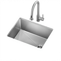25-Zoll Unterbau-Einzelbecken Rechteckige 18-Gauge Edelstahl-Küchenspüle