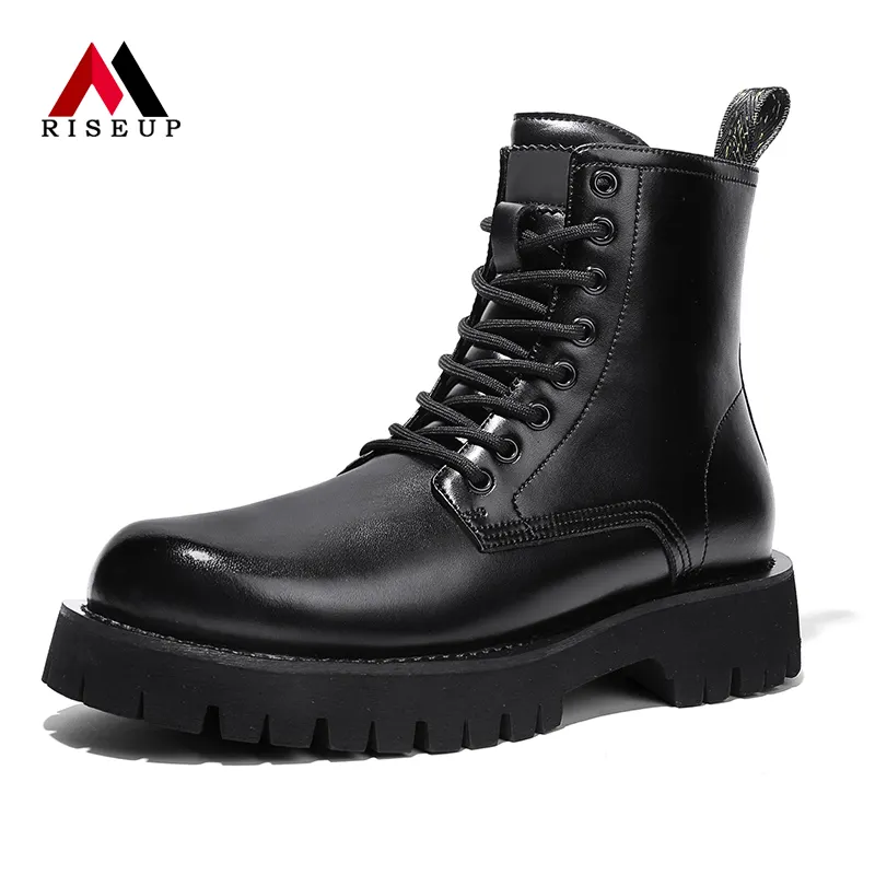 Autumn New Arrival Handmade Genuine Leather Rubber Sole Anti Slip Ankle Men Martin Boots