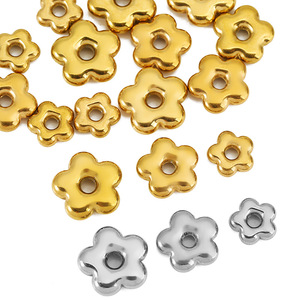 Stainless Steel Flower Pendant 3D Plated Jewelry Findings For <b>Necklace</b> Earrings DIY Accessories Wholesale - Product Image 4