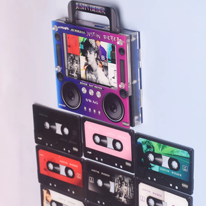 Ensemble d'aimants de réfrigérateur en forme de cassette NFC personnalisée <span class=keywords><strong>Justin</strong></span> Bieber, lecture automatique, cadeau de collection pour fans - Product Image 3