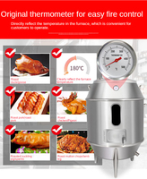 Rôtissoire à gaz commerciale en acier inoxydable pour poulet, canard et pigeons, pour restaurant, prix compétitif
