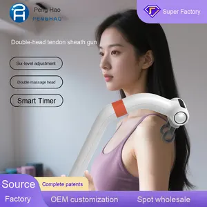Gancho de brazo curvo en forma de U de doble cabeza, pistola de Fascia 6D, pulso de amasado, inicio deportivo, relajación muscular, masajeador de hombros y cuello - Product Image 6