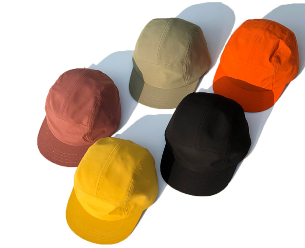 Short Brim hat Nylon quick drying five Panel cap Square Flat visor Cap Anti Sweat Sunscreen 5 panel hat