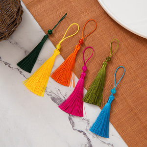 A Red Line Tassel 7cm Polyester Decorative Classic Style <b>Bookmark</b> Ornament - Product Image 5