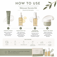 Kit de soin du visage blanchissant format voyage Lance Private Label avec sérum hydratant, crème hydratante et masque pour les lèvres - Ensemble de beauté végan