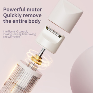 Afeitadora Eléctrica <span class=keywords><strong>para</strong></span> Mujer, Cabezal Doble con Cuchilla <span class=keywords><strong>de</strong></span> Cerámica, Resistente al Agua IPX7, Uso en Todo el Cuerpo, Recargable por USB, CE RoHS, Venta al Por Mayor, Personalizable - Product Image 4