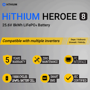 Station d'alimentation au lithium HeroEE8 8KWH 5000W, meilleur générateur solaire portable avec contrôleur MPPT et technologie Cell Hithium - Product Image 2