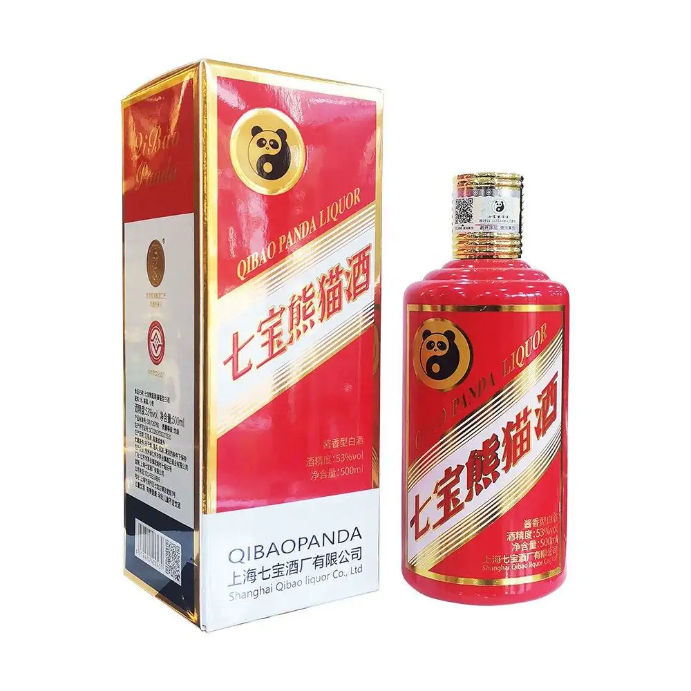 Shanghai Qibao Panda Brand 500ml Liquor Bottle Traditional Maotai-Flavor Liquor