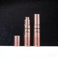 Flacon de parfum fin en verre portable de 15 ml avec pulvérisateur, finition argentée électrolytique personnalisée, idéal pour les voyages